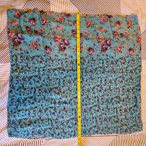 Blue & Purple Flower Infinity Scarf